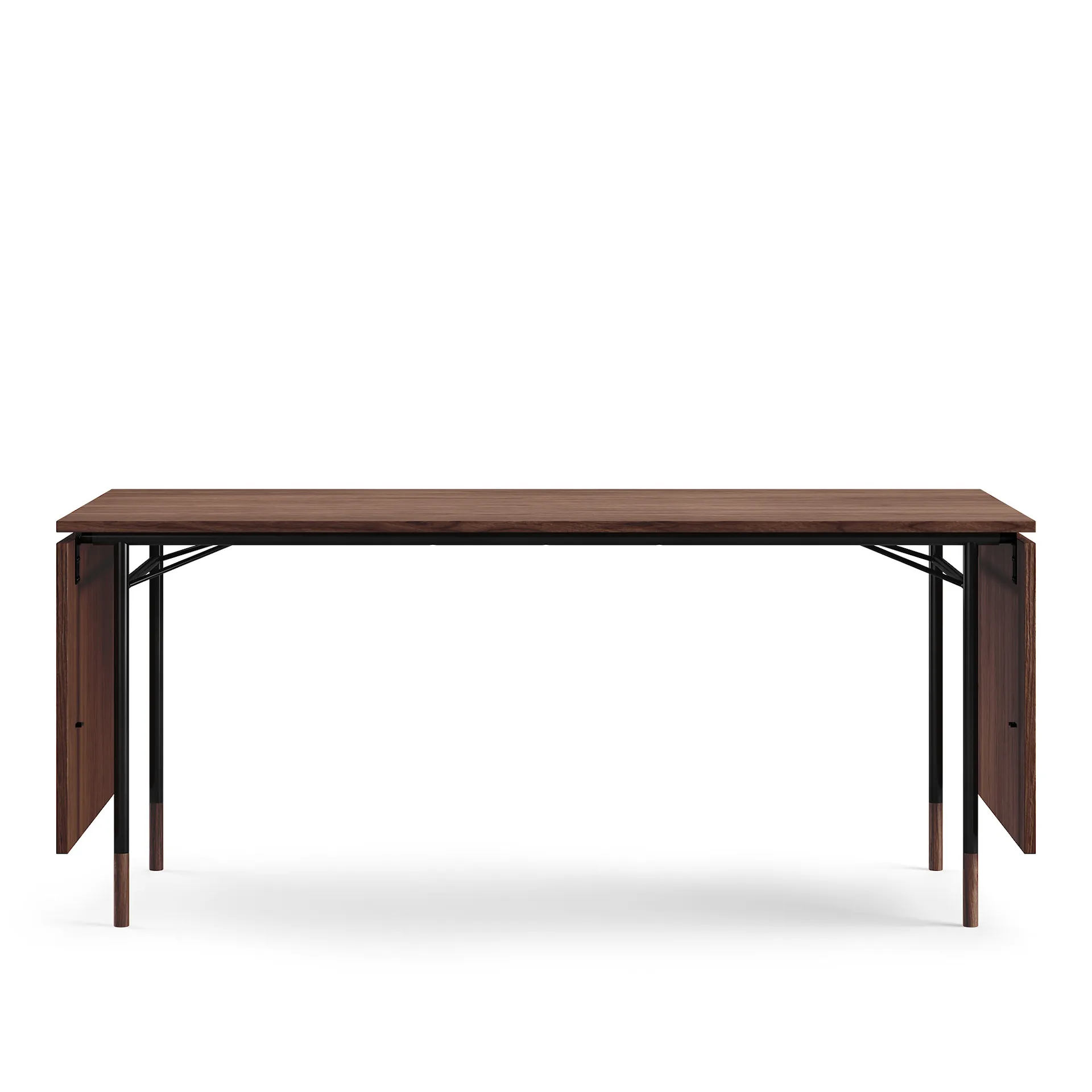 Nyhavn Dining Table, With Extensions, Oak, Black Steel - House of Finn Juhl - Finn Juhl - NO GA