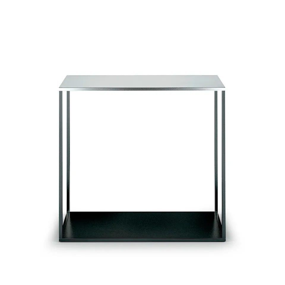 York Sidetable Frame, Anthracite, Brushed Stainless Steel Top