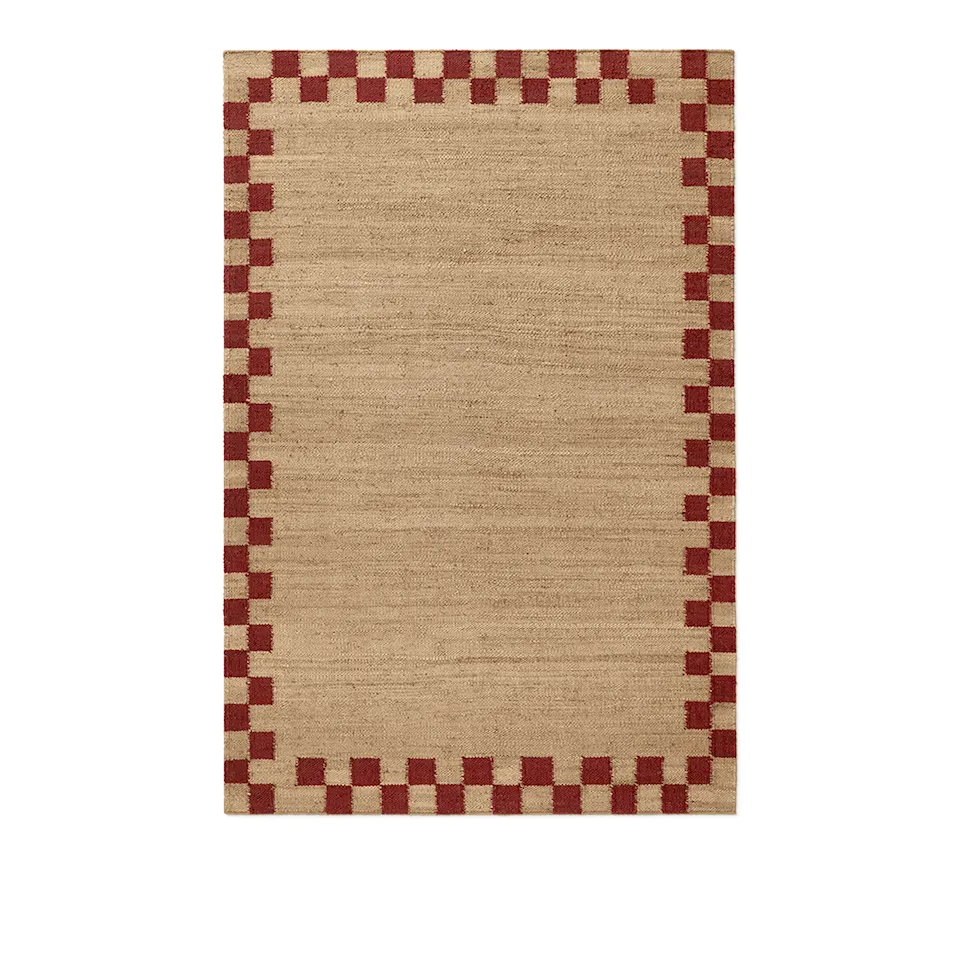 Jute Border Red tæppe