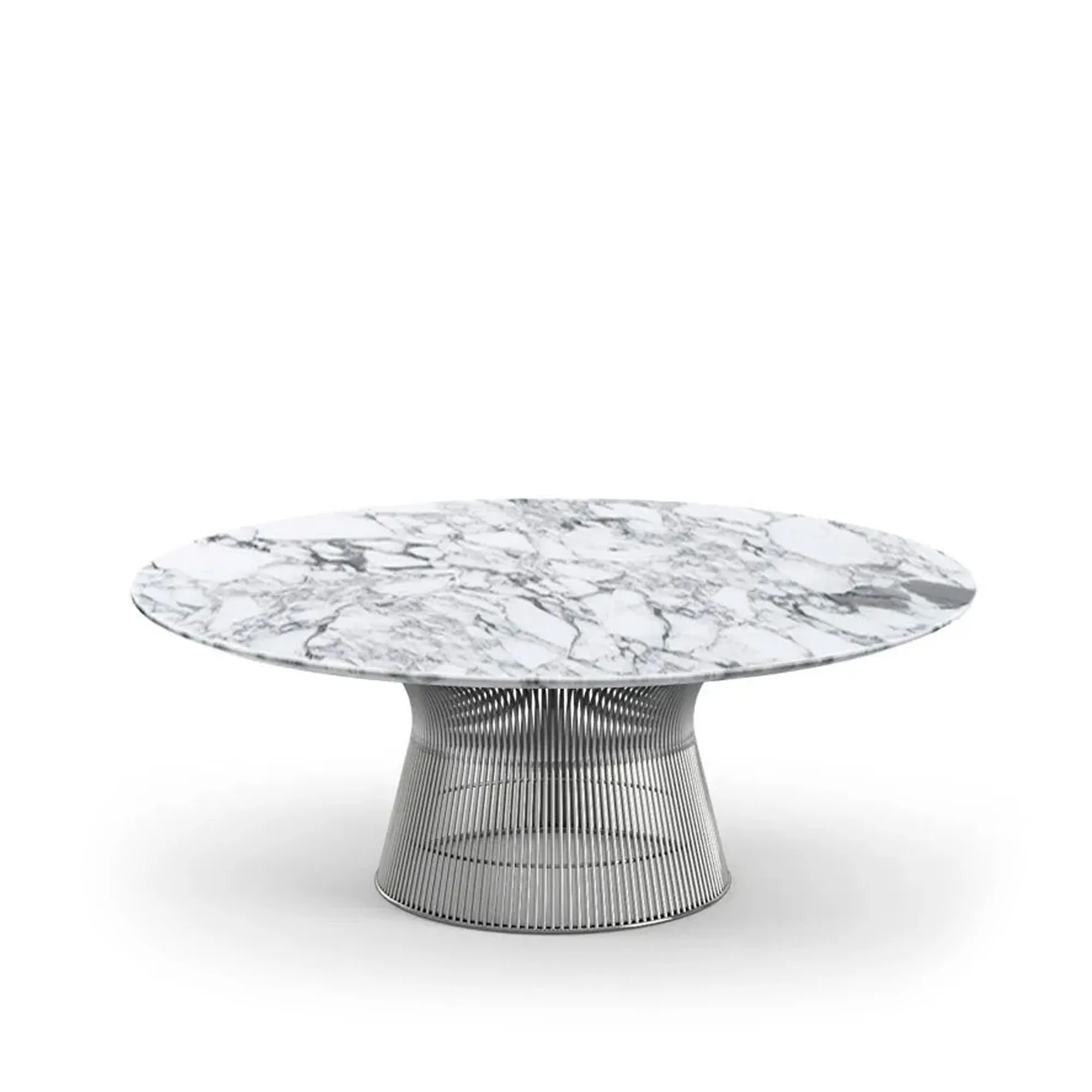 Platner sofabord Ø 107 cm Poleret nikkel - 1