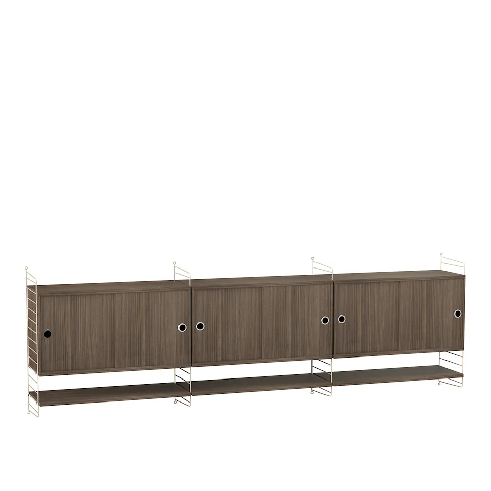 Stue reolsystem E valnød/beige