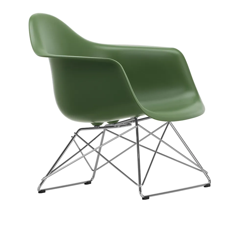 Eames RE Plastic Armchair LAR - 48 Forest - Chrome Base
