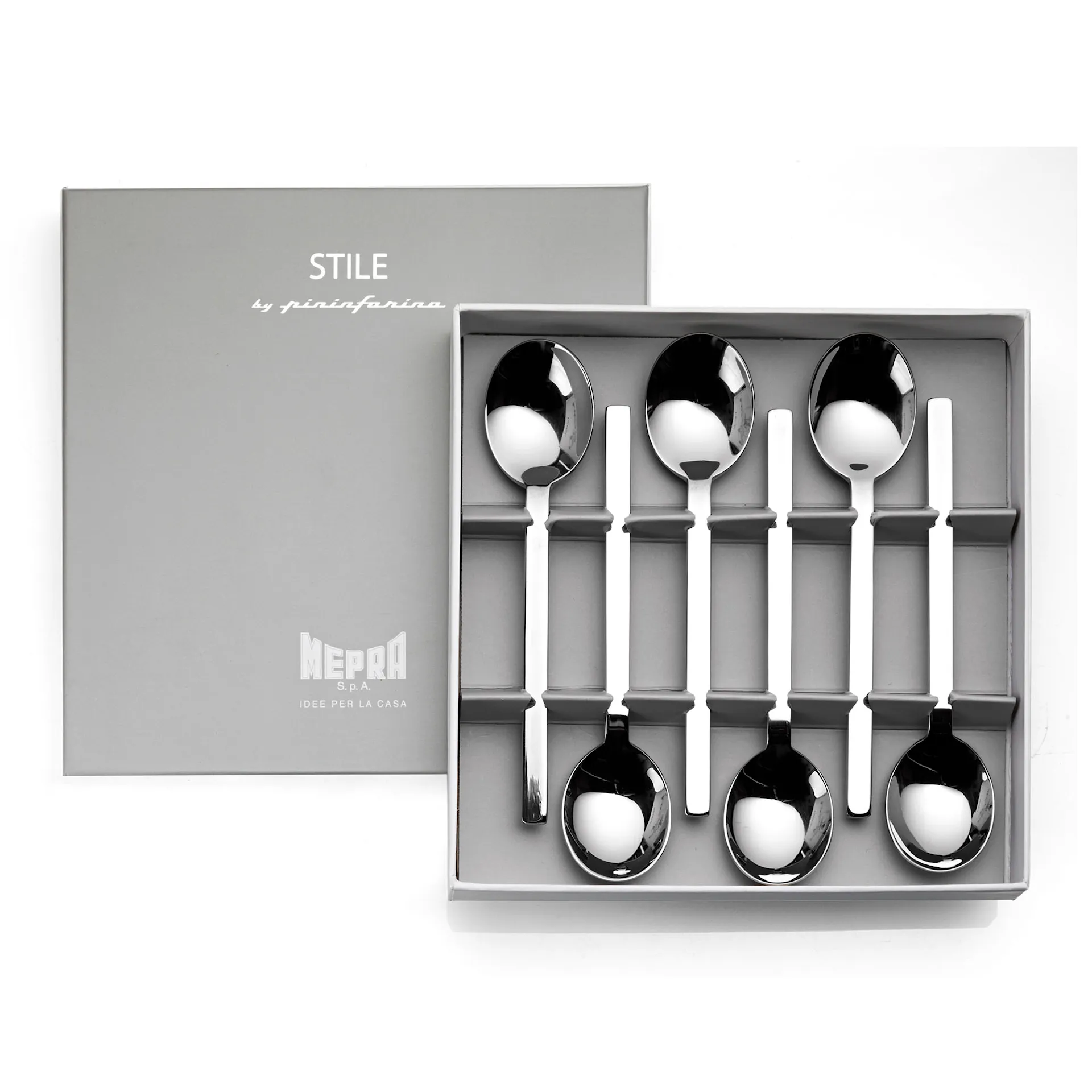 STILE by Pininfarina Gift Set 6 Coffee Spoons - Mepra - NO GA