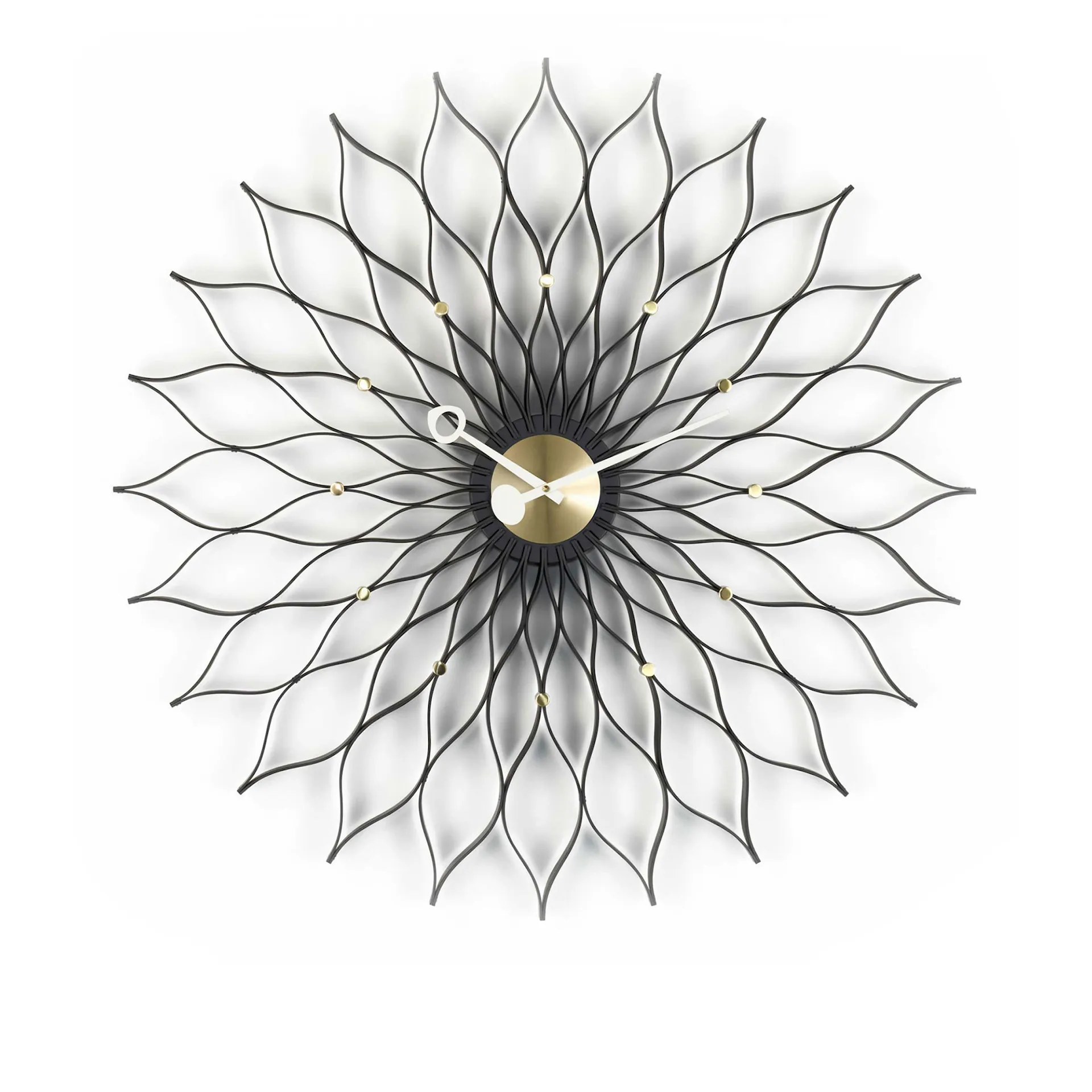 Sunflower Clock, Black/brass - Vitra - NO GA