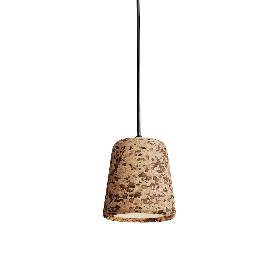 Material pendant lamp black cable mixed cork