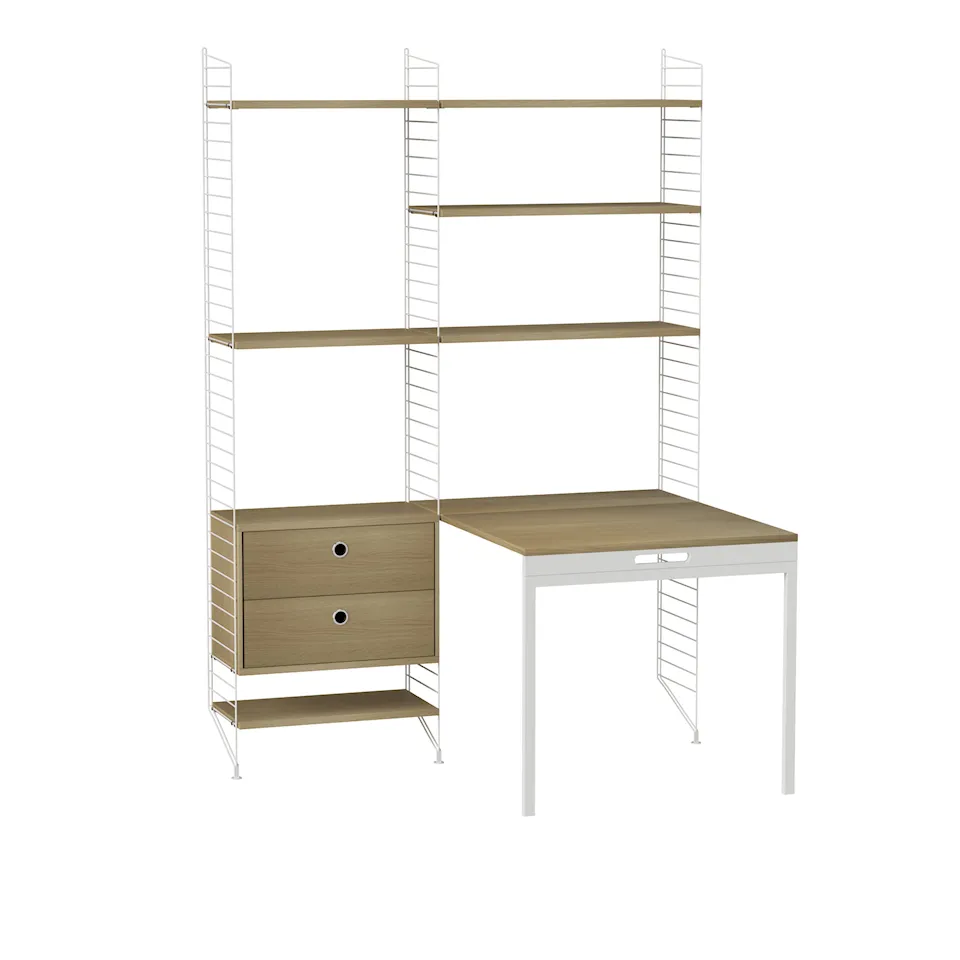 Kontor reolsystem E eg/hvid