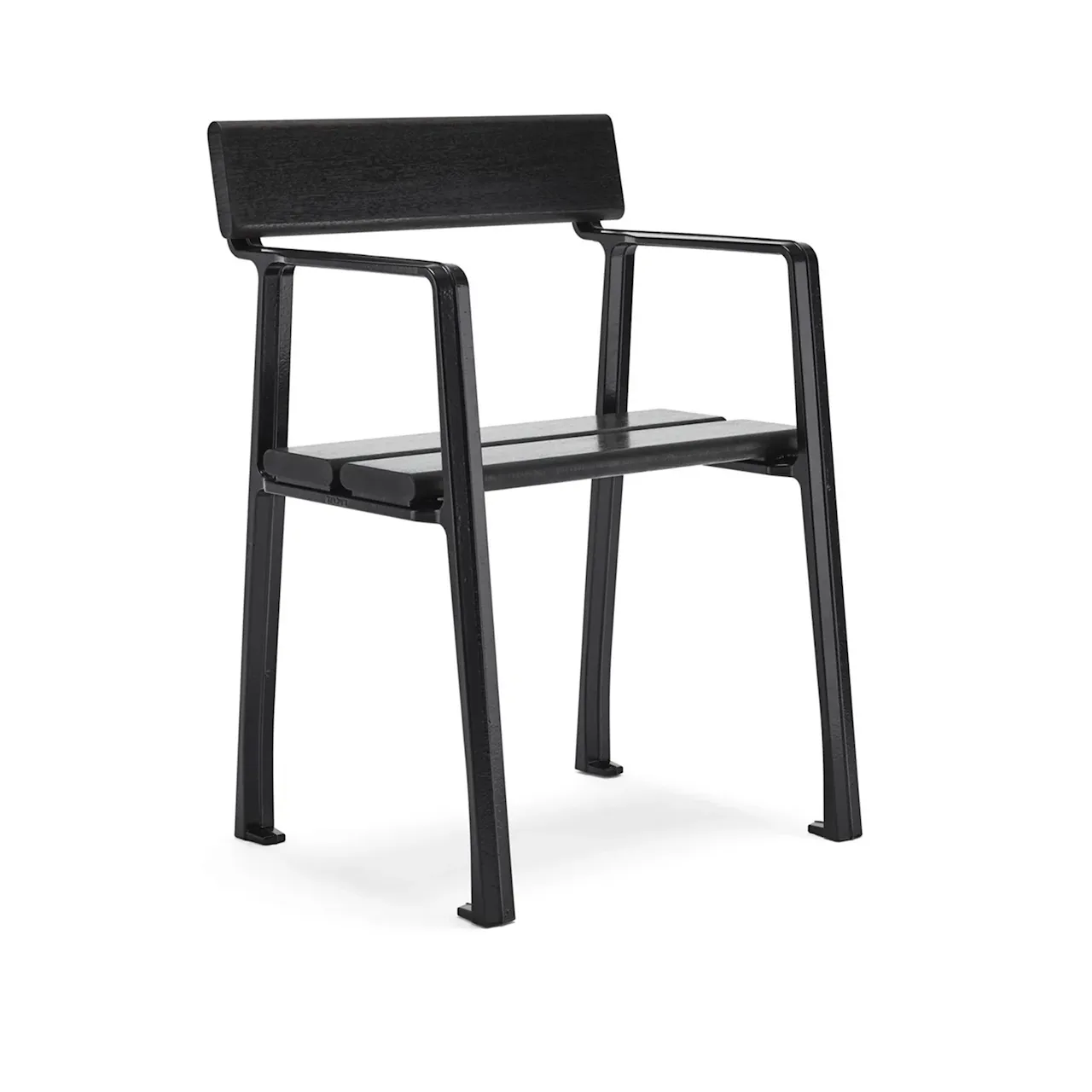 Armchair Piccolo - Black Lacquered Mahogany/Black Lacquered Aluminium