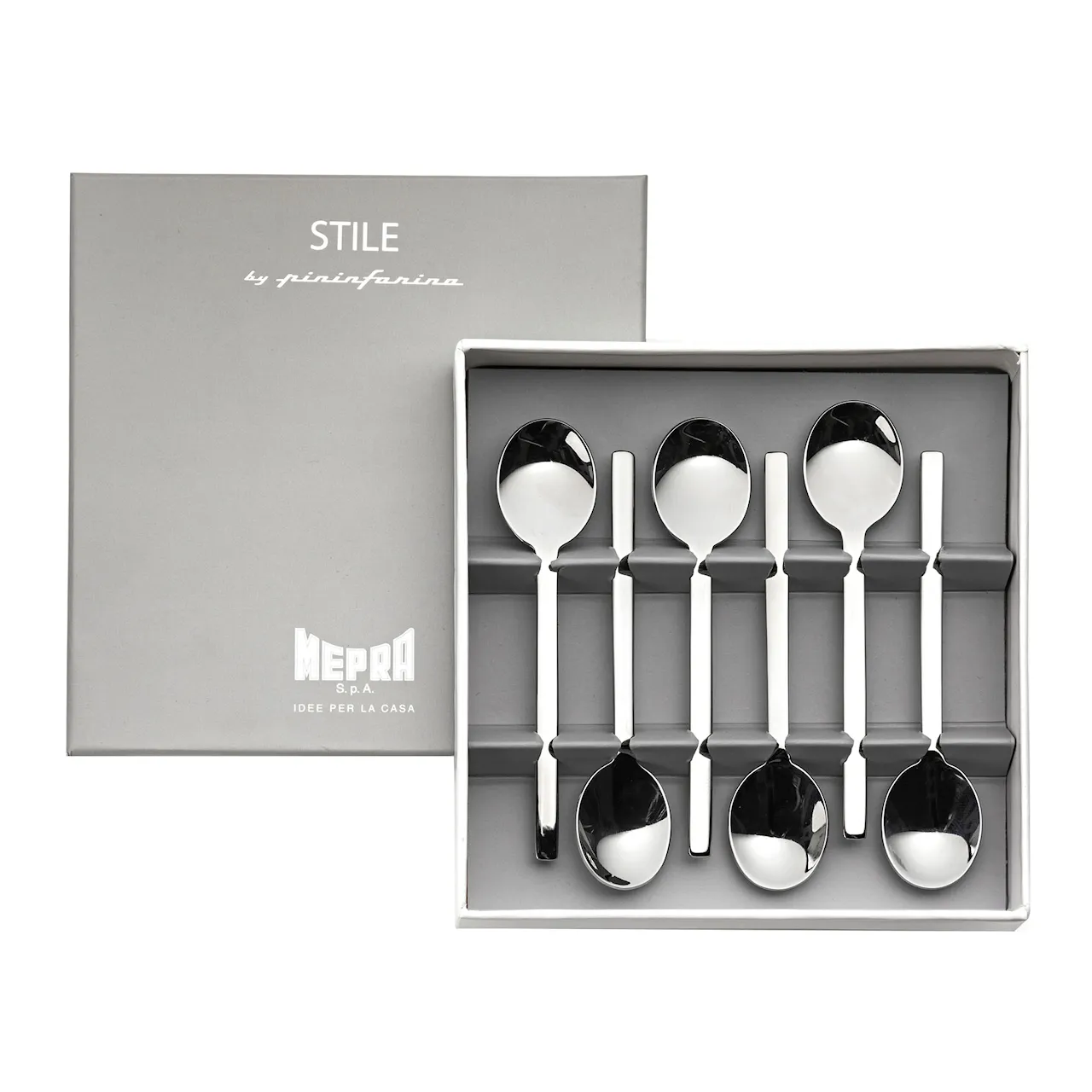 STILE by Pininfarina Gift Set With 6 Dessert Spoons