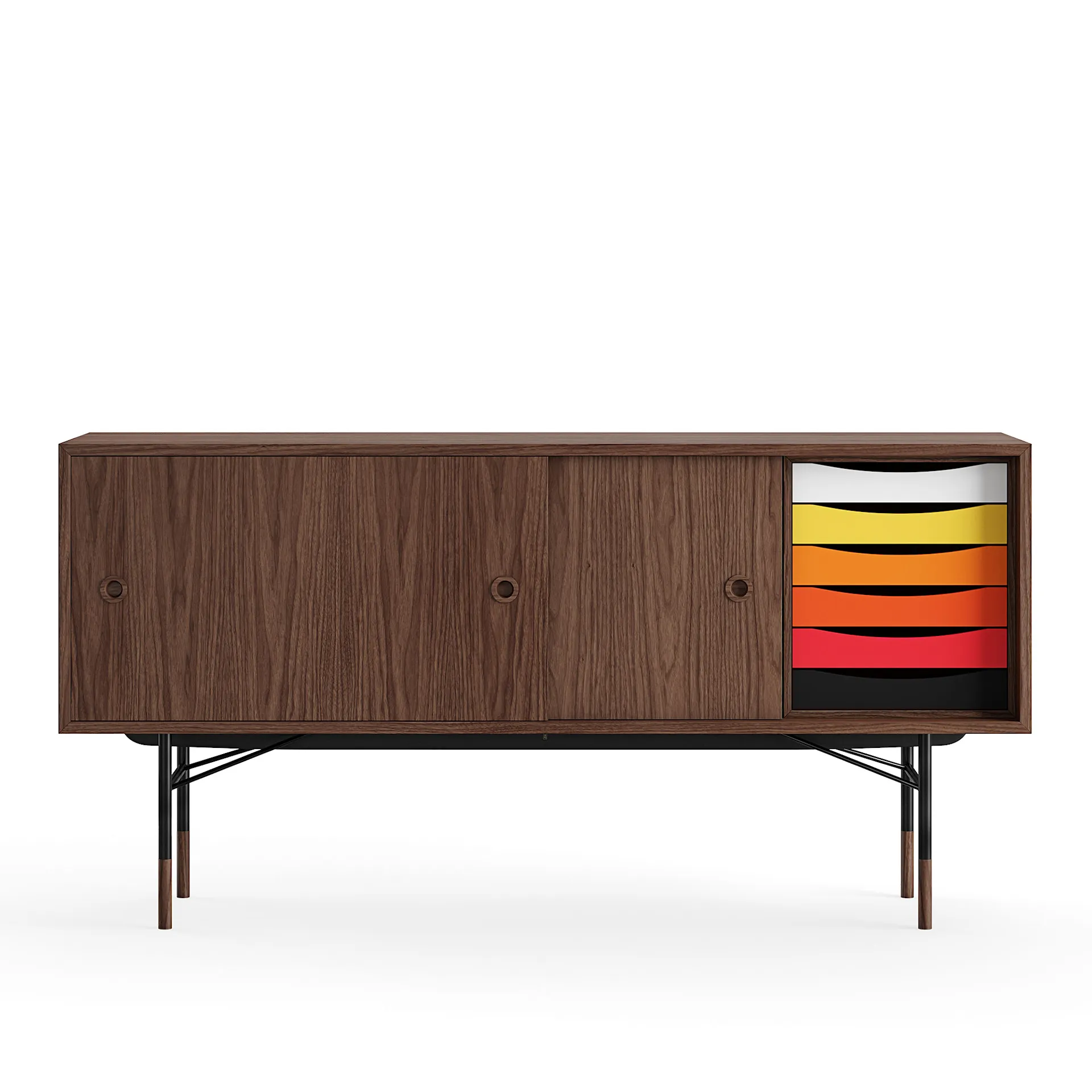 Sideboard Warm med lådor Walnut Veneer - House of Finn Juhl - Finn Juhl - NO GA