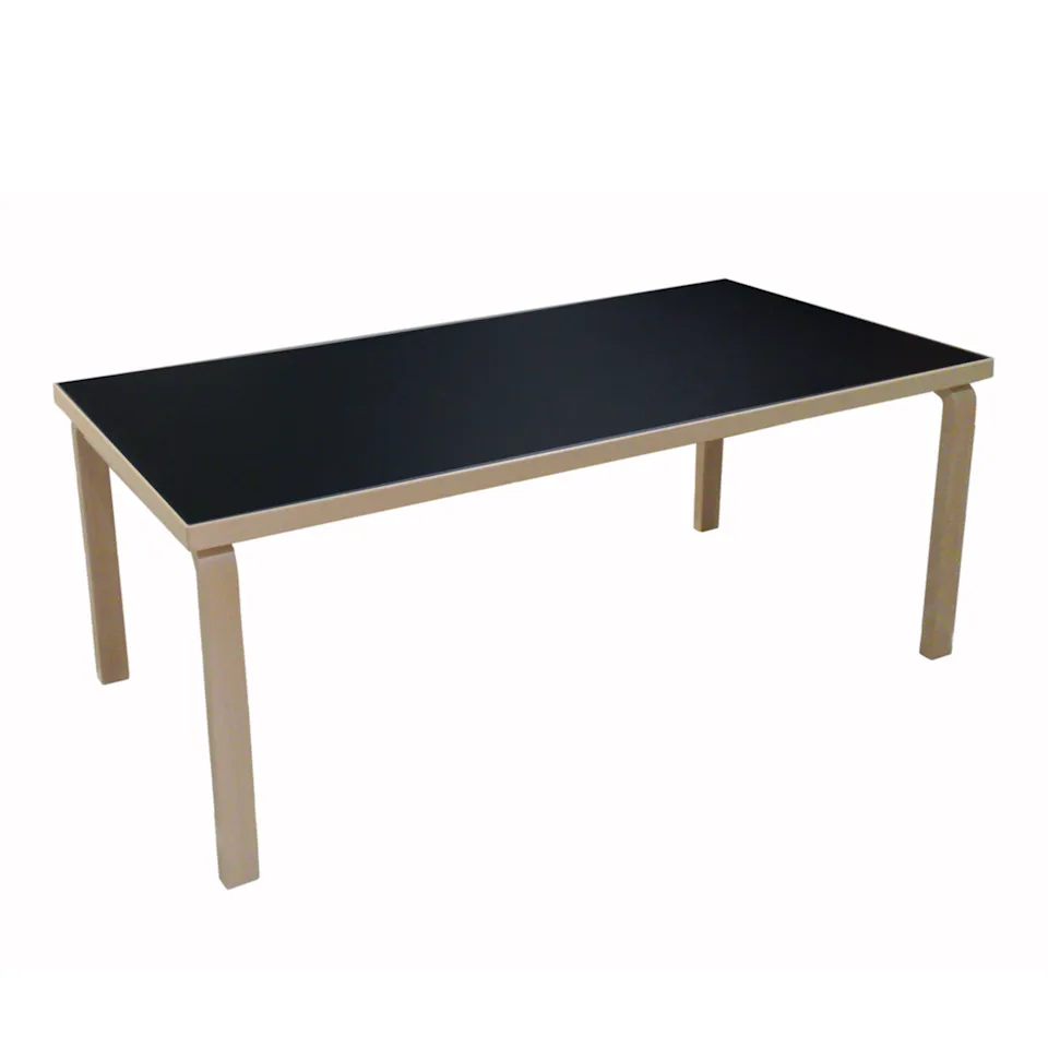 Table 83 black linoleum/clear lacquered