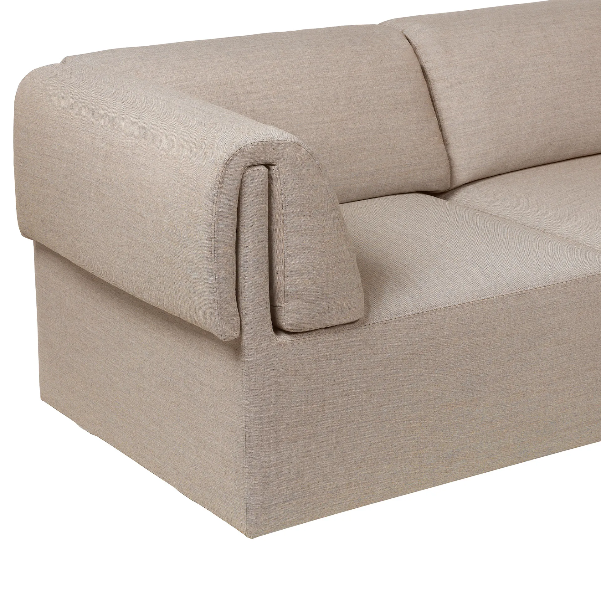 Wonder Sofa - Fully Upholstered, 3-seater with armrests, 280x95 , Kvadrat, Canvas 2 - 0224 - Gubi - NO GA