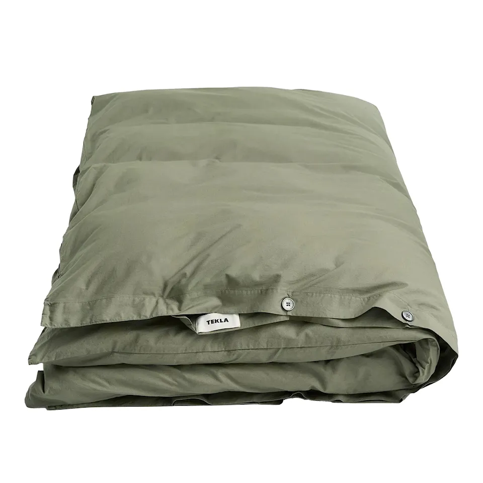 Percale Solid Olive Green Duvet Cover
