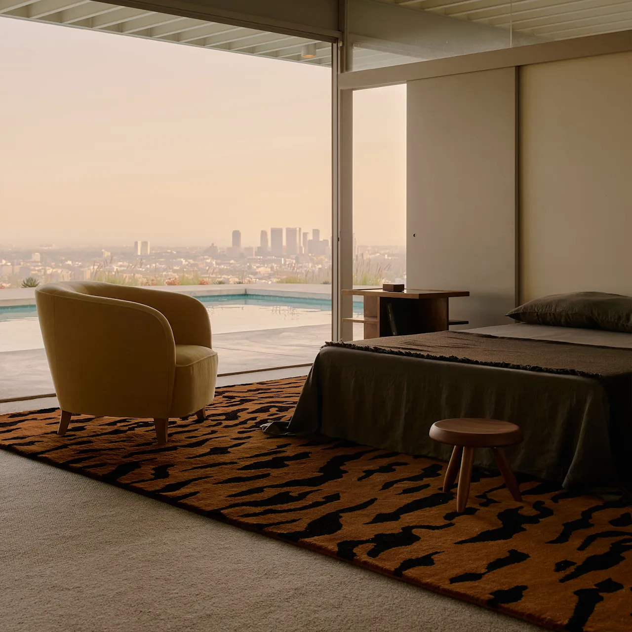 Tigris Rust/Black Wool Rug