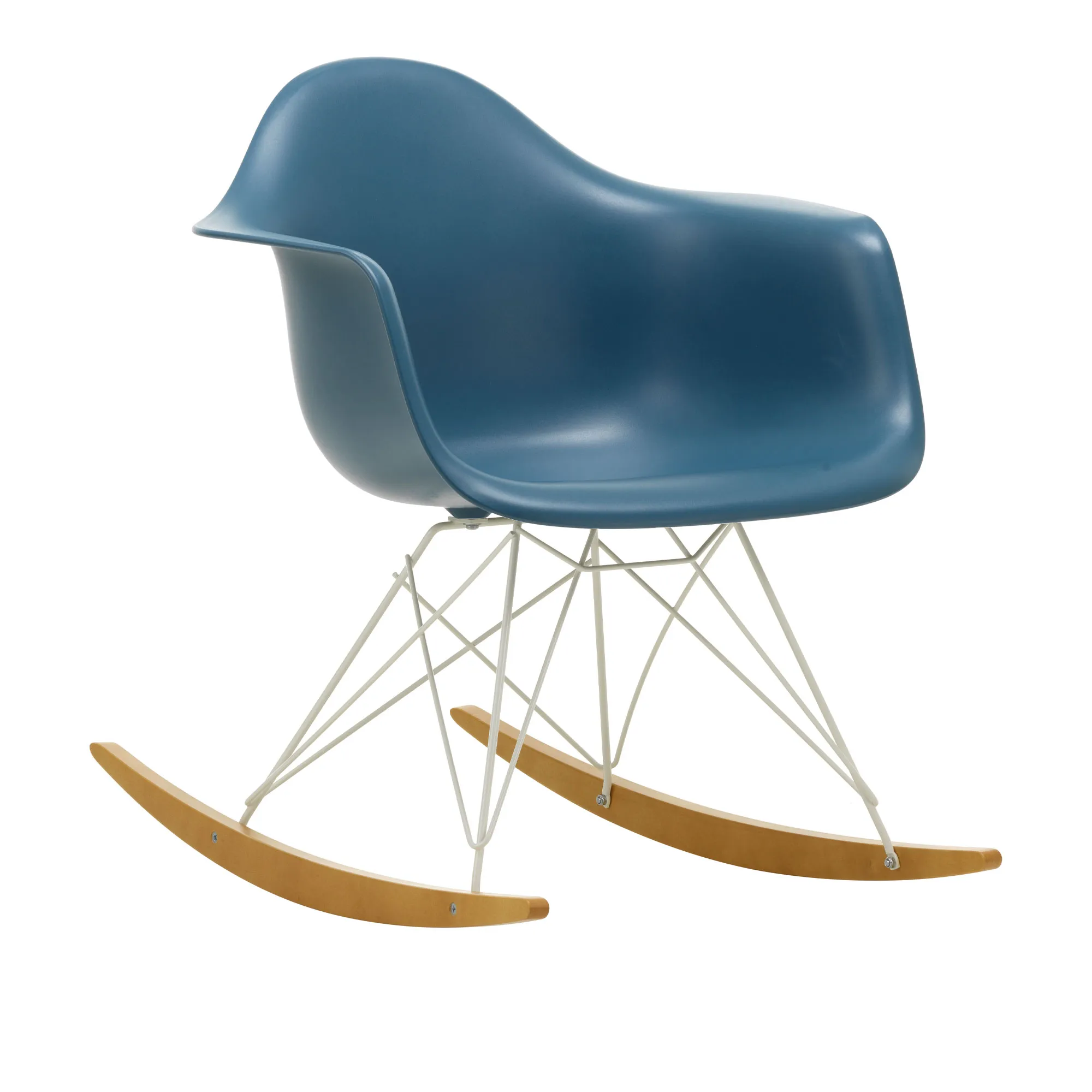 Eames RE Plastic Armchair RAR White/Golden Maple - 1
