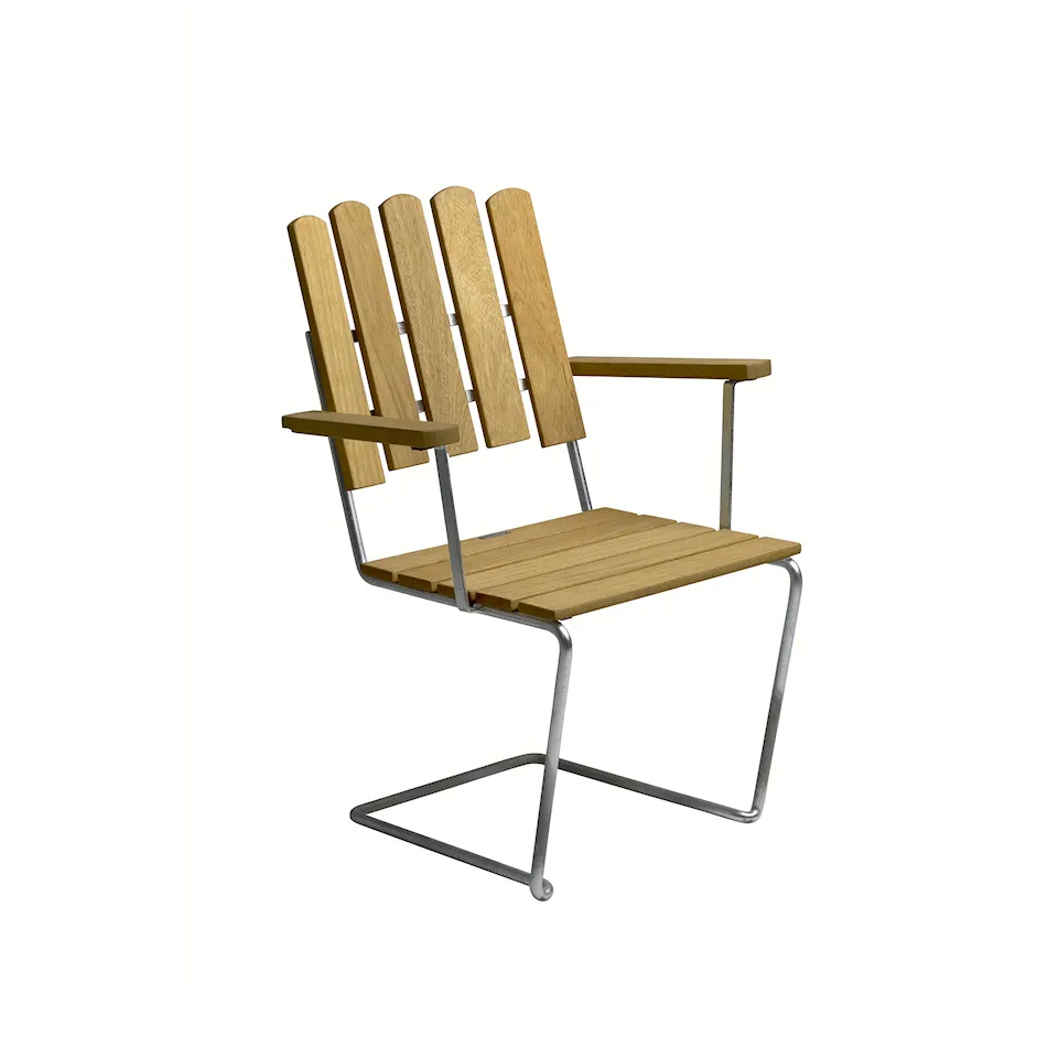 A2 armchair galvanized frame oiled oak