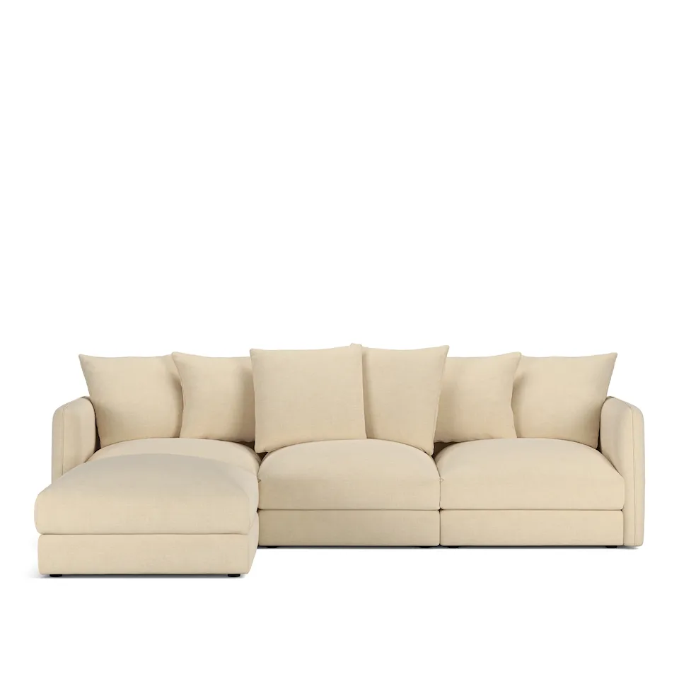 Pavarotti 3-personers sofa med fodskammel