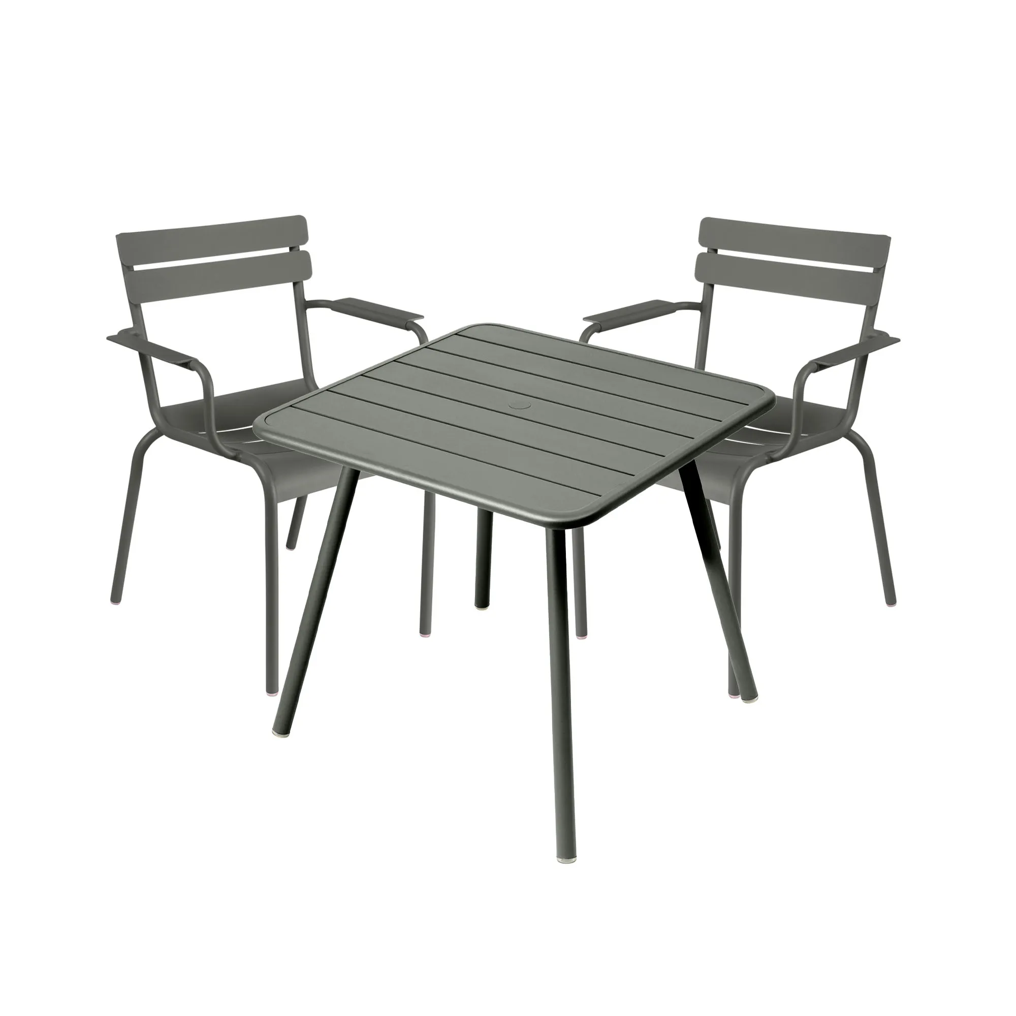 Luxembourg eetgroep vierpotige tafel & 2 armstoelen - 1