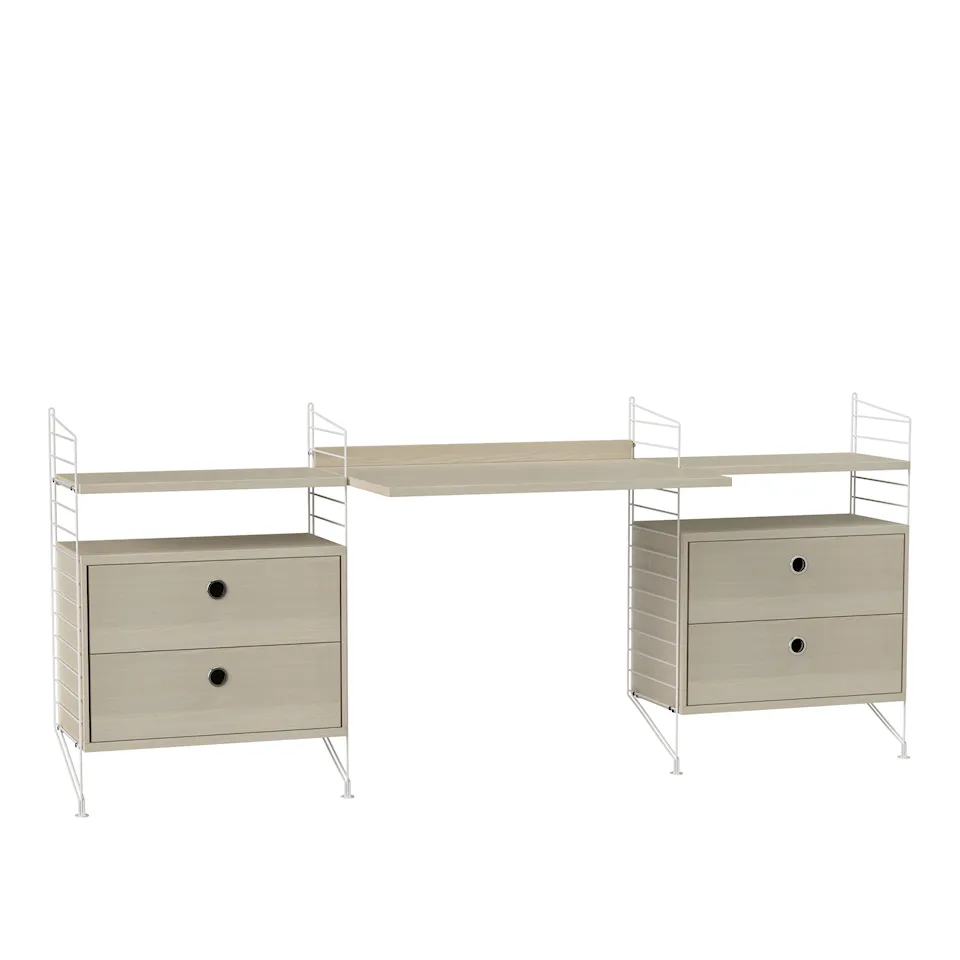 Kontor reolsystem C ask/hvid