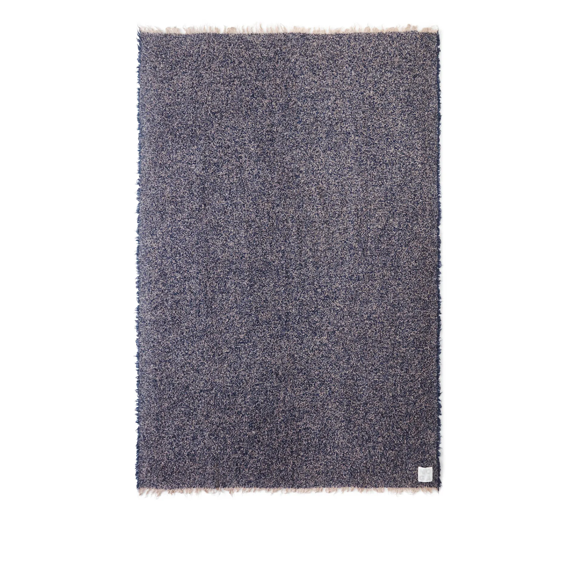 Alpaca Bouclé Throw Antracite/Indigo Blue - NO GA - NO GA