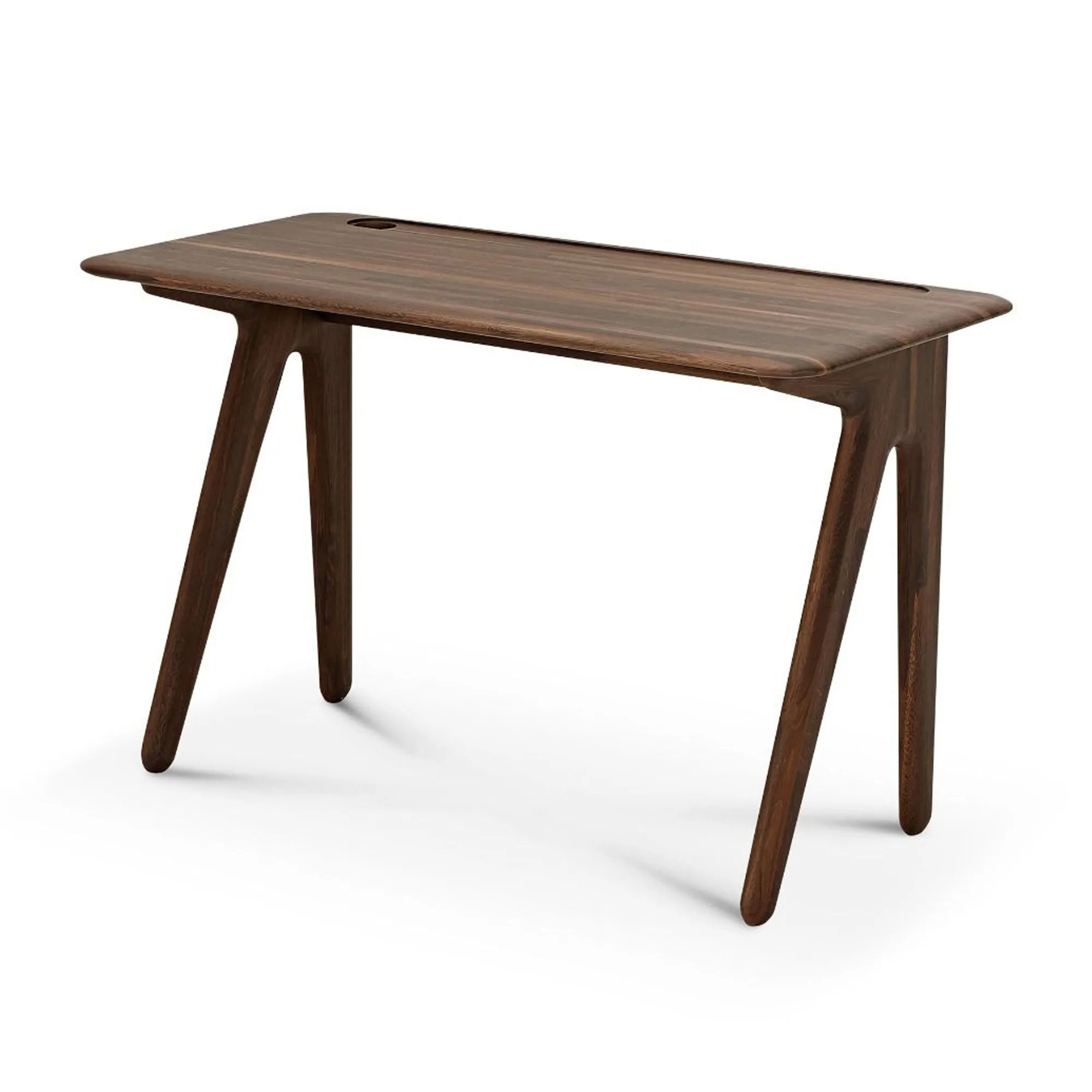 Slab Desk Small Fumed Oak - 1