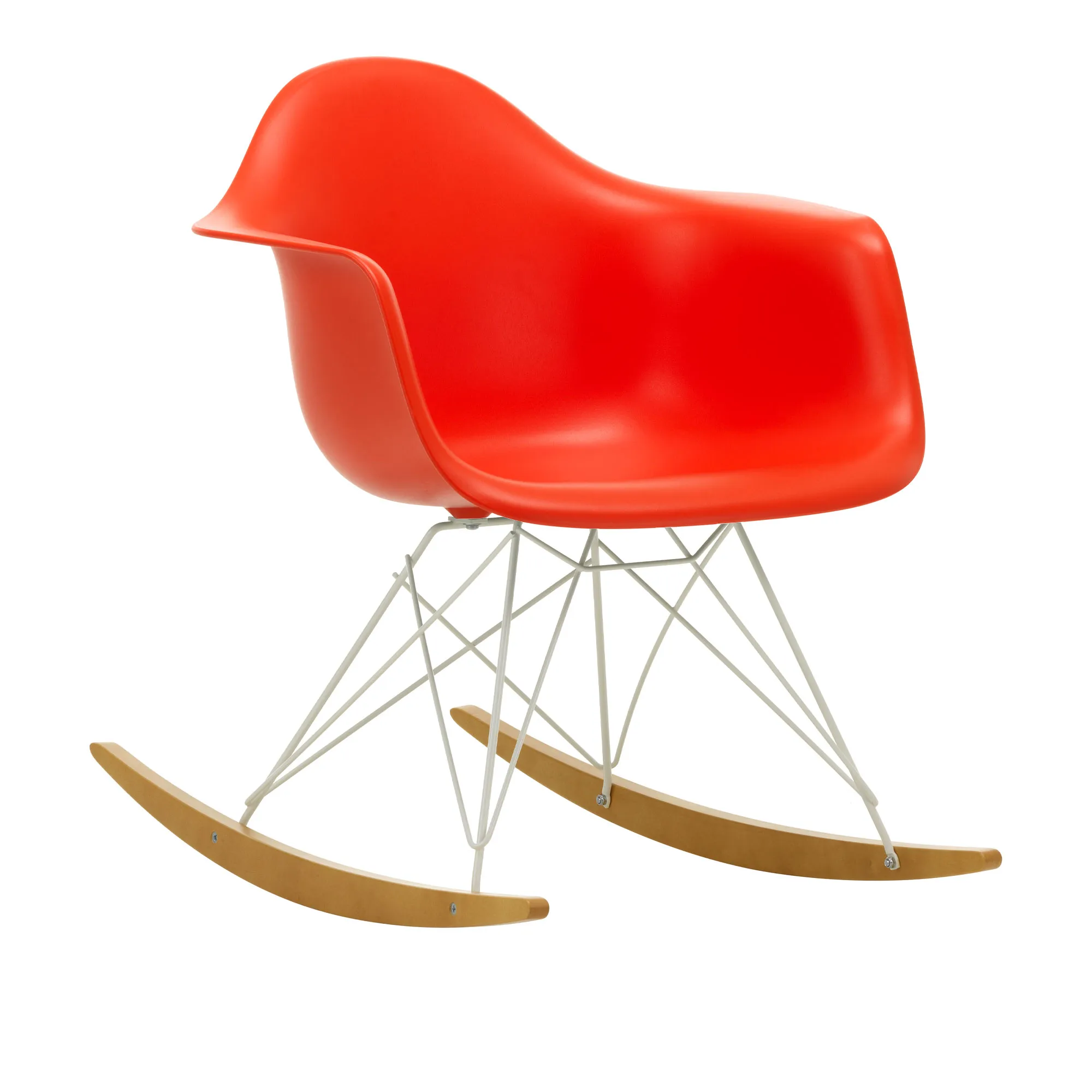 Eames RE Plastic Armchair RAR keinutuoli White/Golden Maple - 1